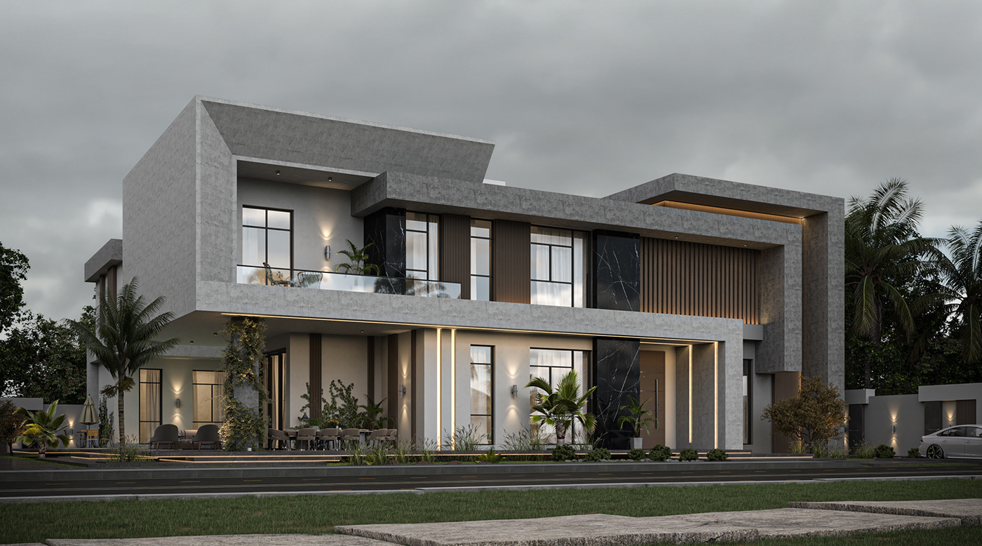 3ds max architecture archviz exterior modern Render visualization vray HOUSE DESIGN home