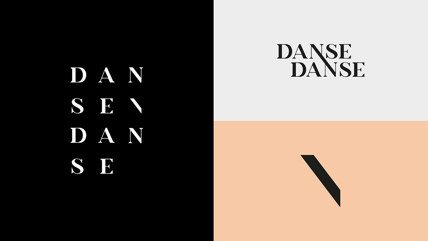 branding  danse DANCE   mouvement Typeface Show artists tension gold peach