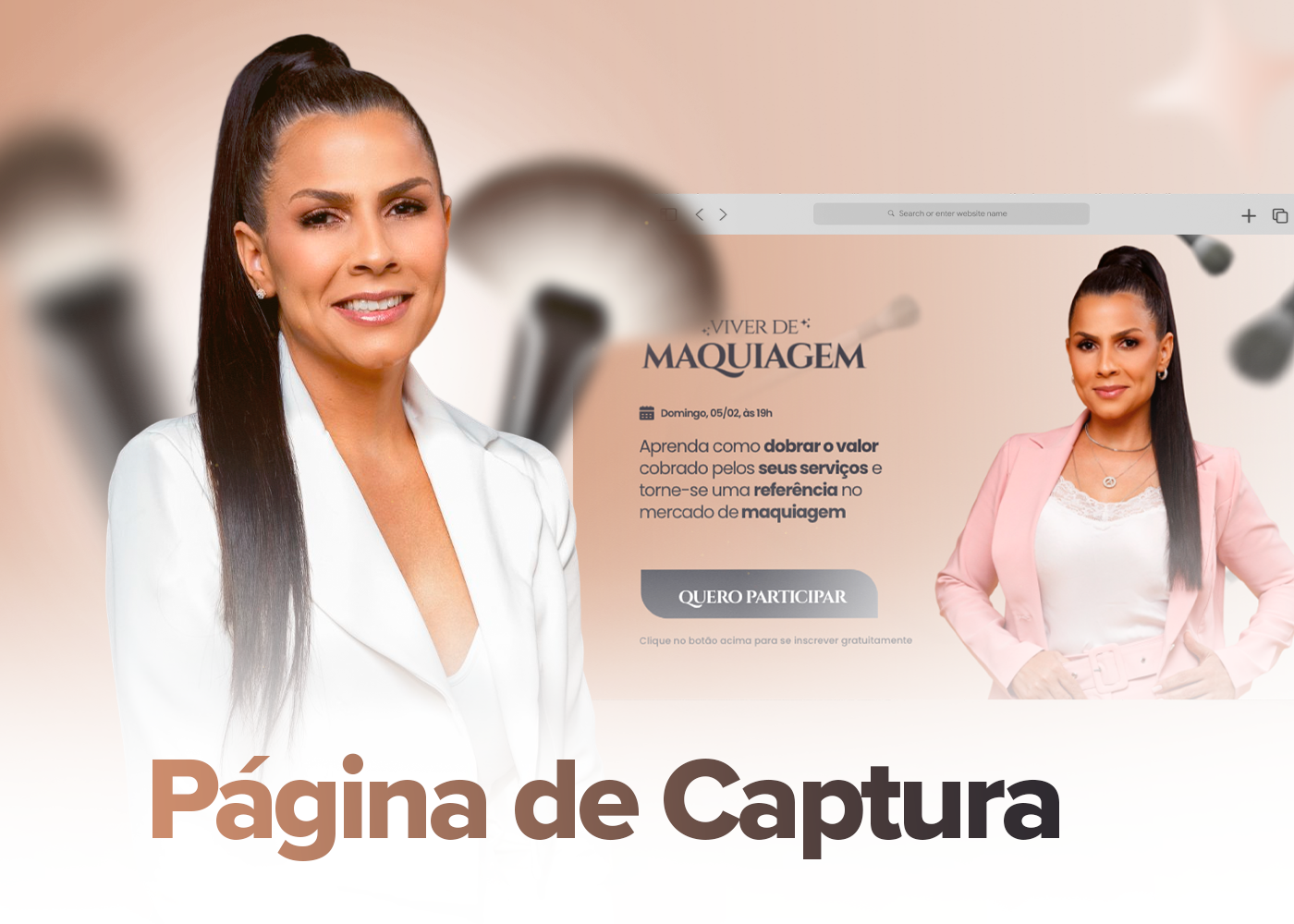 beleza design designer lançamento landing page maquiagem marketing   page Página de captura Webdesign