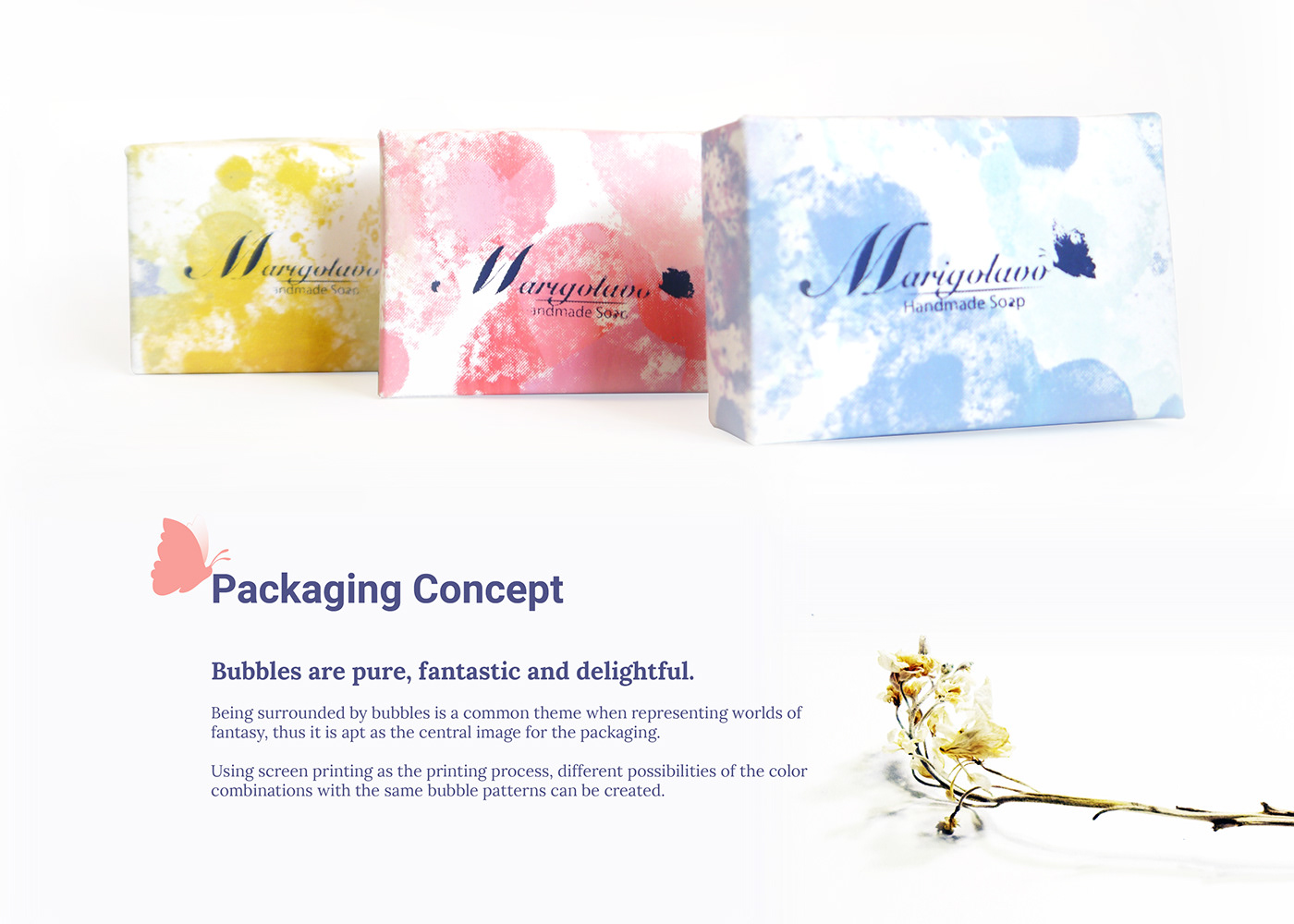 packaging design visual design print making screen printing soap Packaging organic bubbles adobeawards