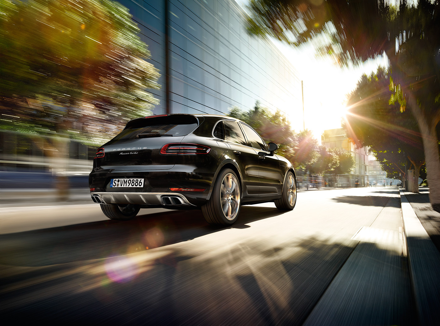 Porsche macan turbo campaign CGI Cars transportation location vray post Production rig motion