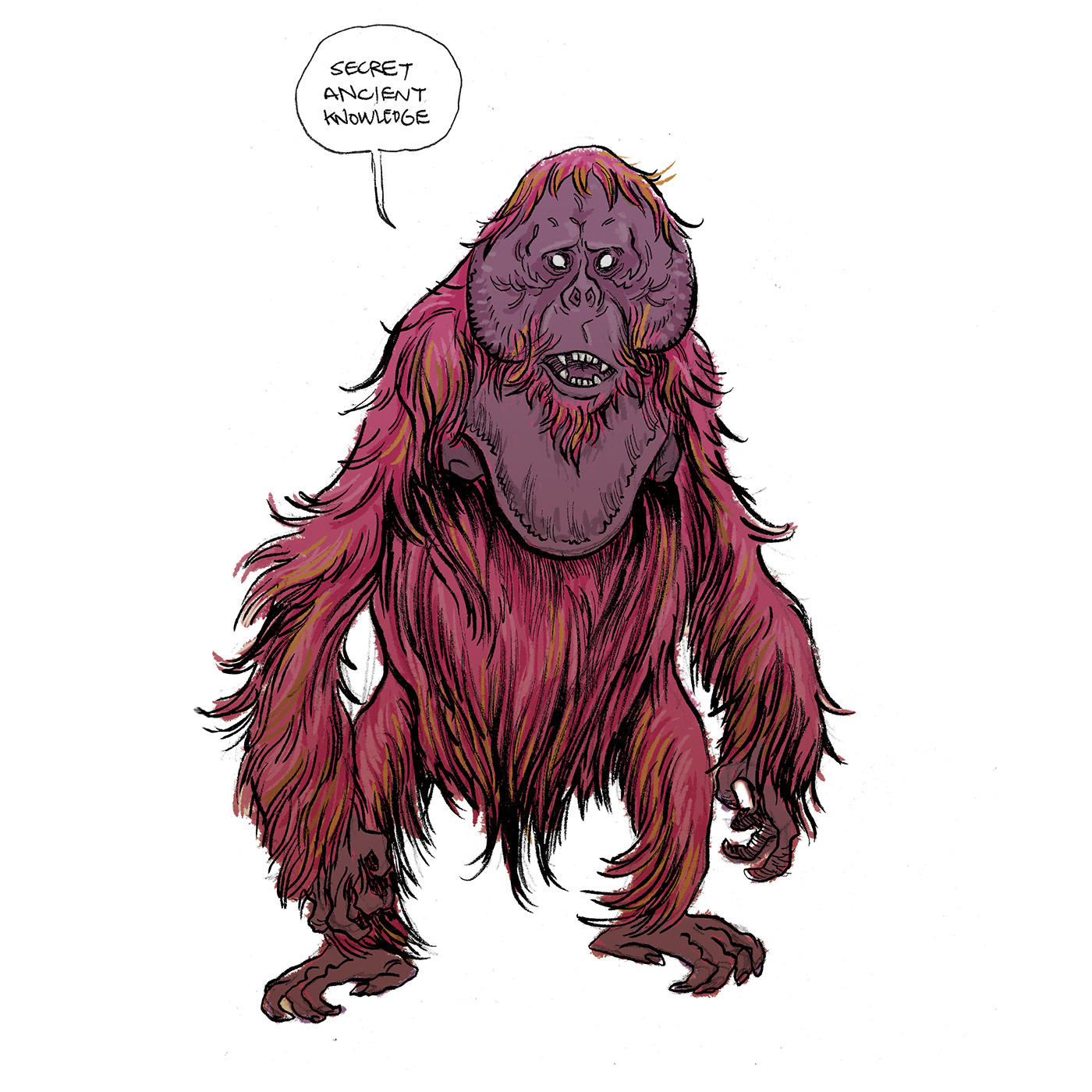 artwork cartoon Character design  ComicArt comics cover coverart Drawing  monkey orangutan