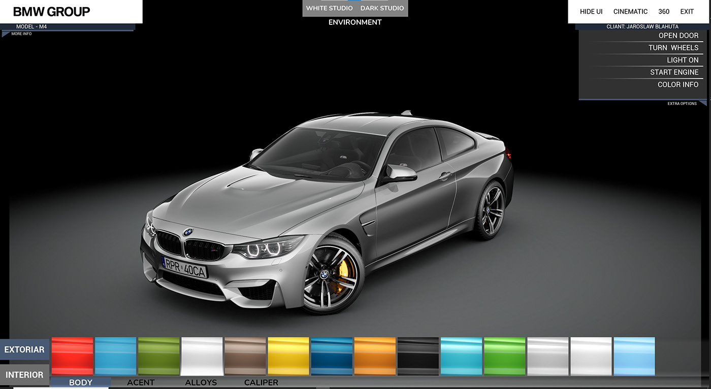 automotive   BMW car CGI configurator m4 RAYTracking studio UE4 Unreal Engine