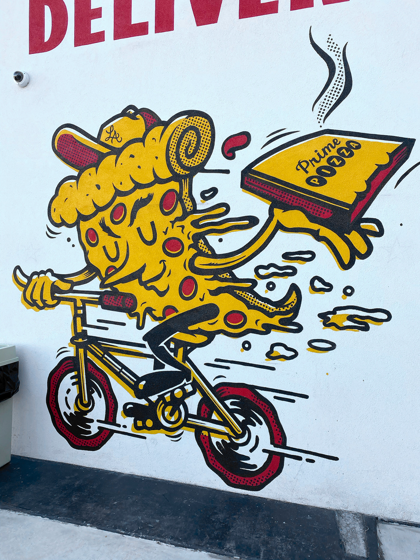 Clothing Food  ILLUSTRATION  Los Angeles Mural Pizza streetwear tshirt vector art Character