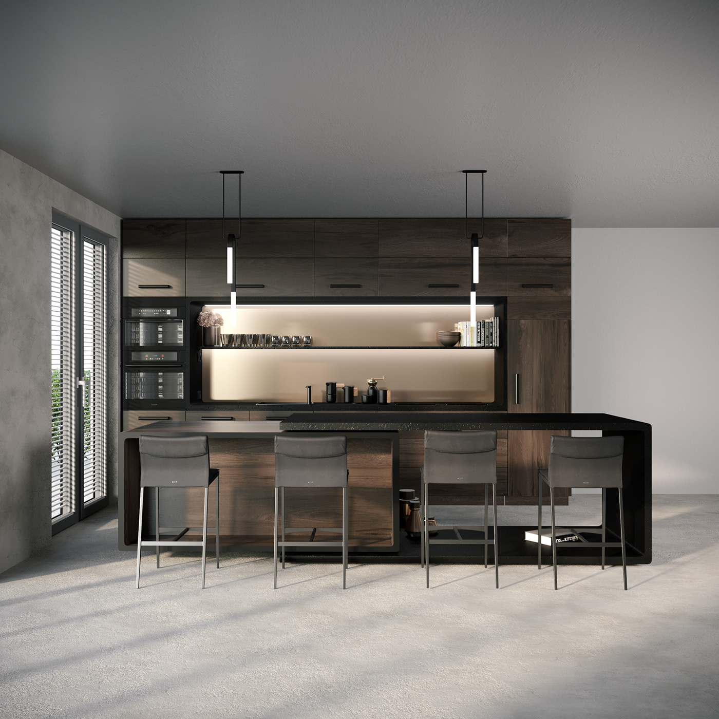 3dvisualization CGI CoronaRender  interiordesign kitchen kitchendesign kitchenisland modern modernkitchen rendering