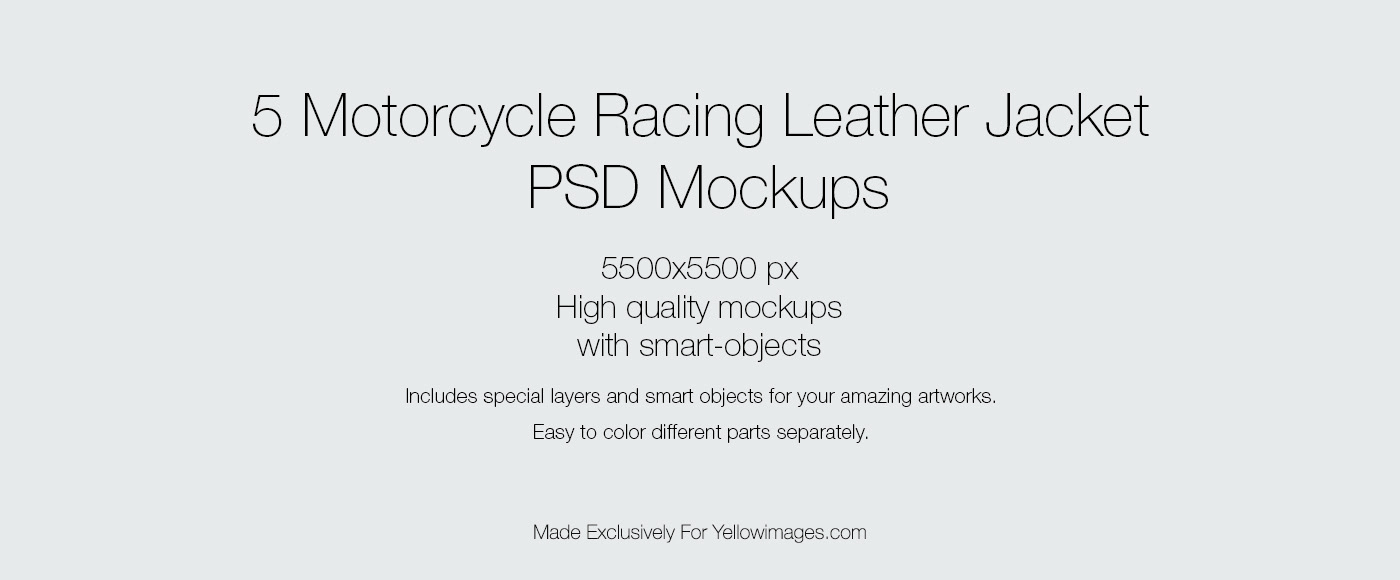 apparel Bike costume jacket leather leather jacket Mockup psd racing jacket sport