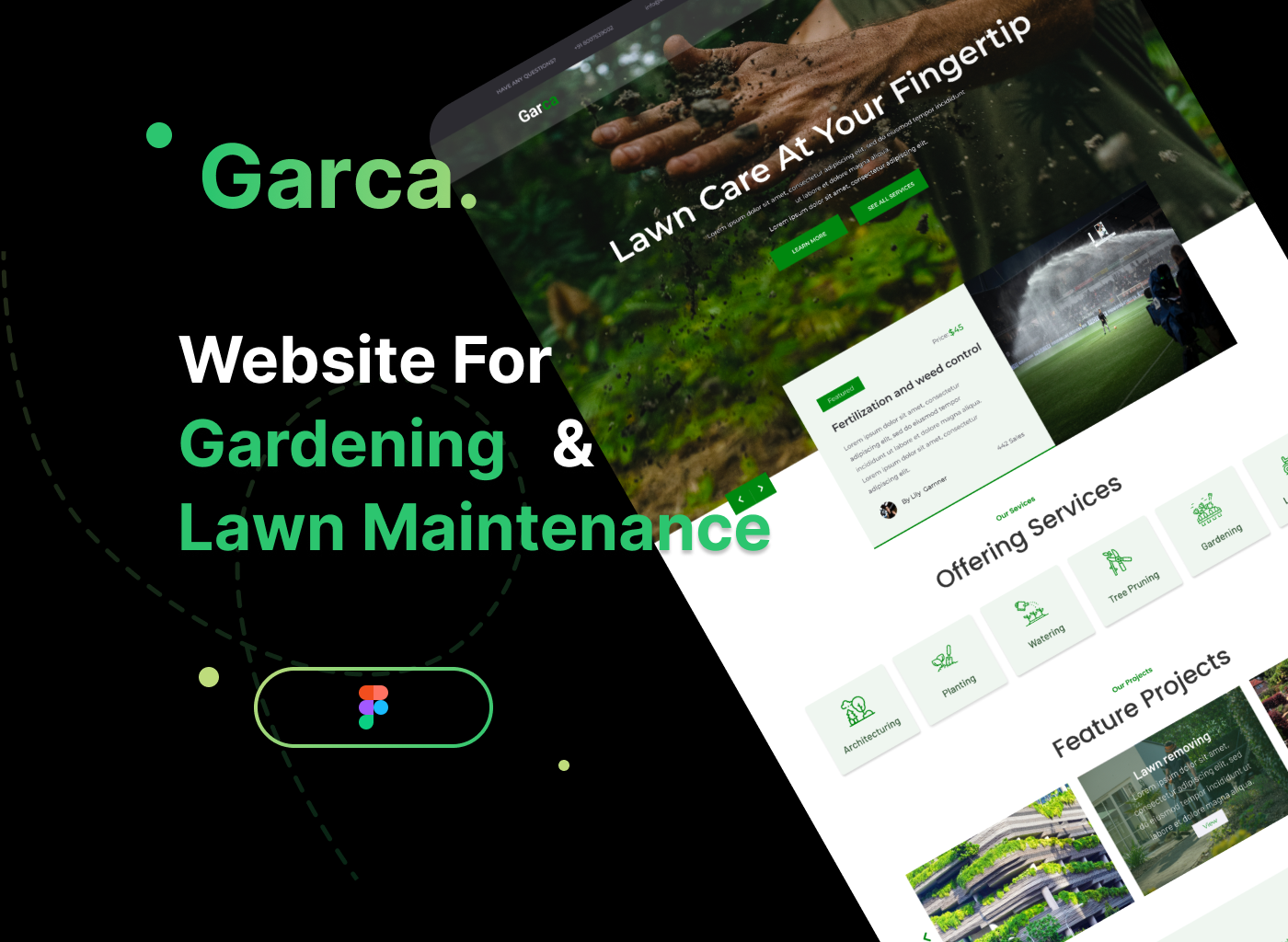 Figma gardening interactive landing page landscaping ui design UI/UX user interface Web Design  Website