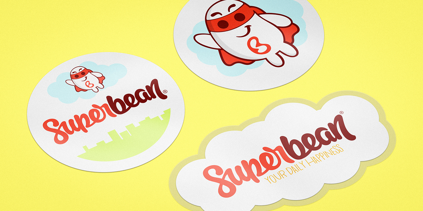 Logo Design Mascot coffee shop mvp logo brand identity Character design  DNA SuperBean