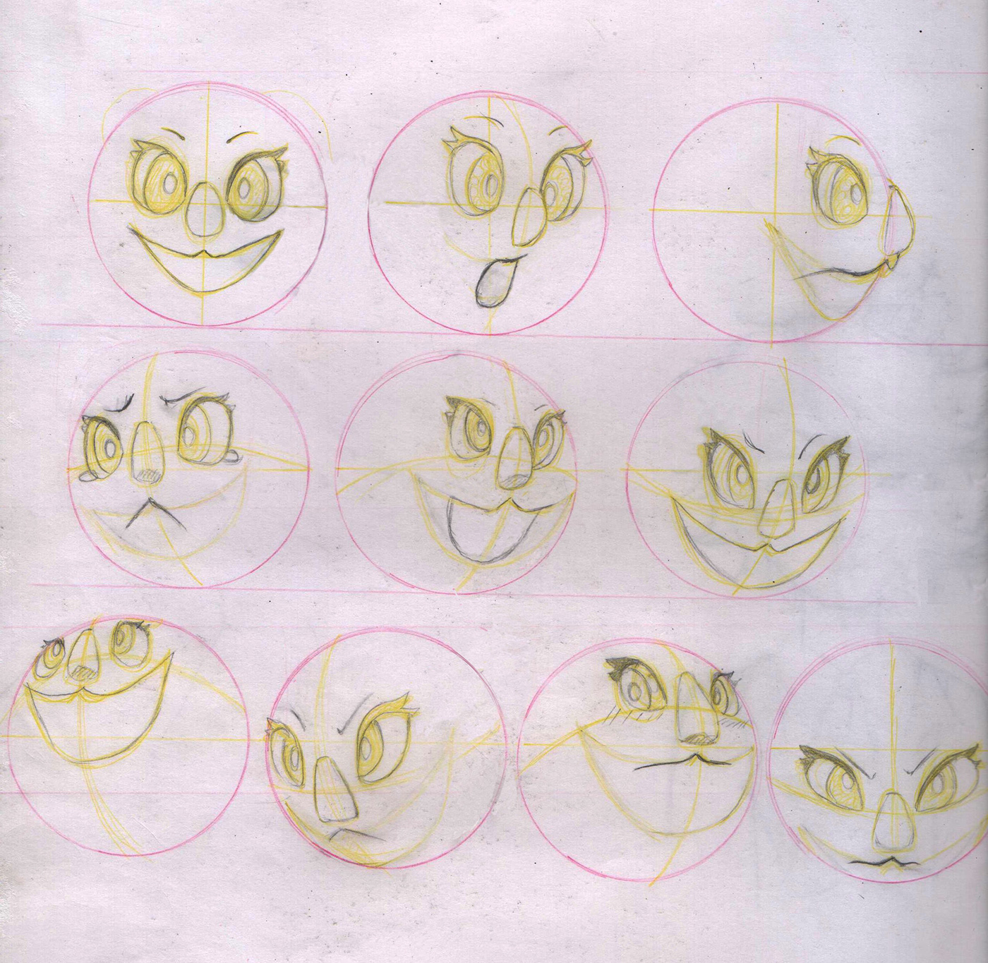 animation  expressions sheet