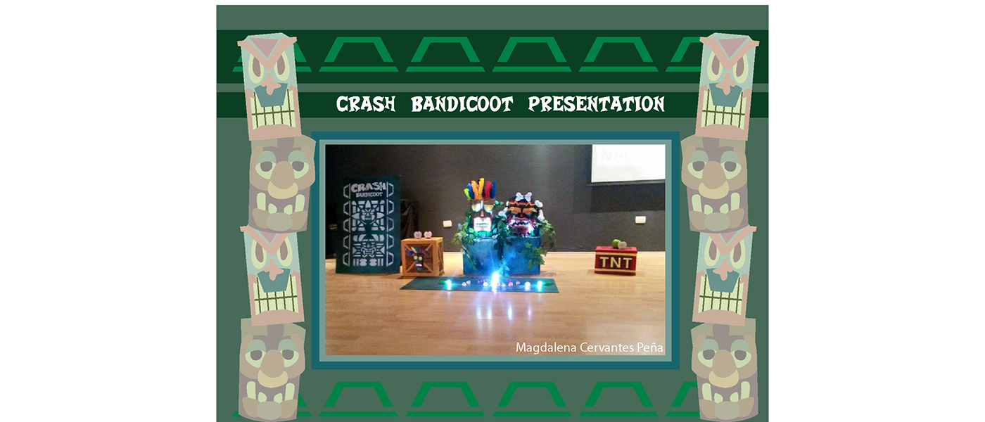 crash bandicoot videogame School presentation artdesign sculpture artisticprocess illustrations masks mask Tiki