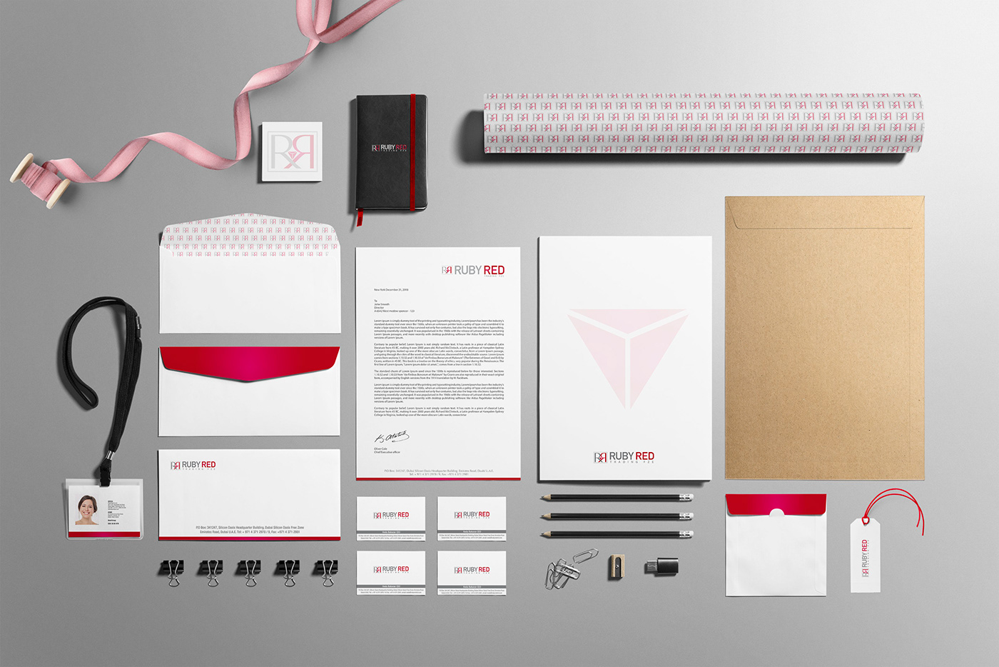 branding  graphic design  art direction  creative red Stationery Fashion  Clothing Style logo