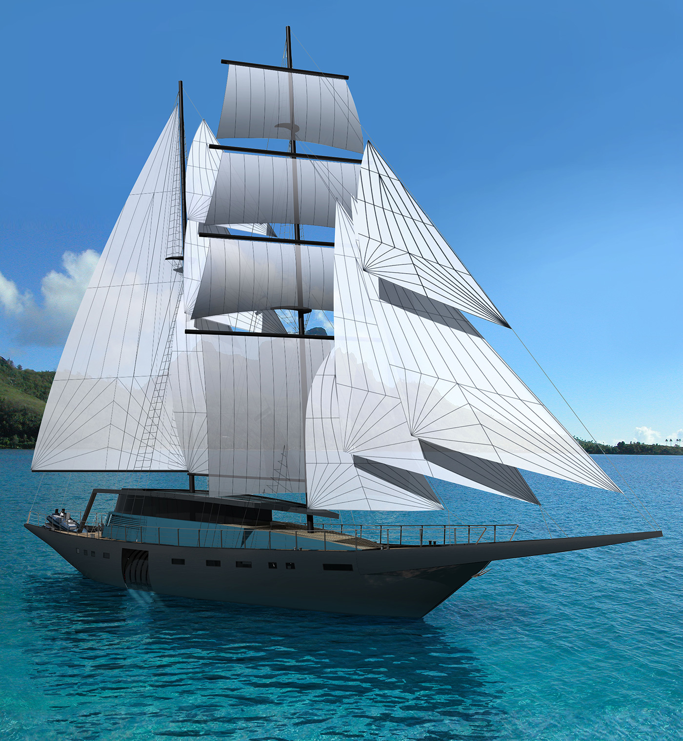 yacht sailing yacht Tropical diving dragonfly sea naval architecture underwater sea7design