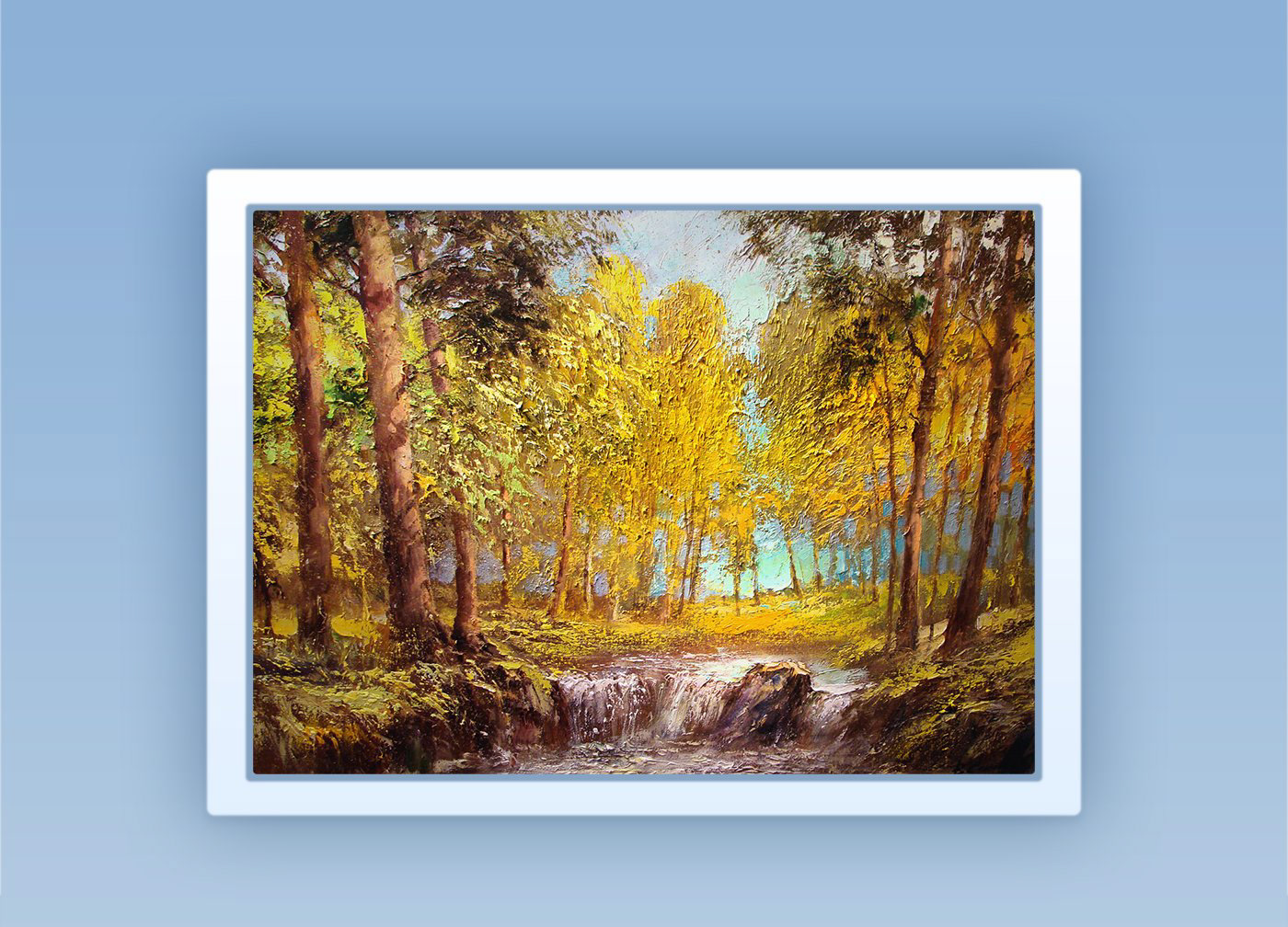 art canvas Drawing  fine art forest Landscape oil oil on canvas painting   woods
