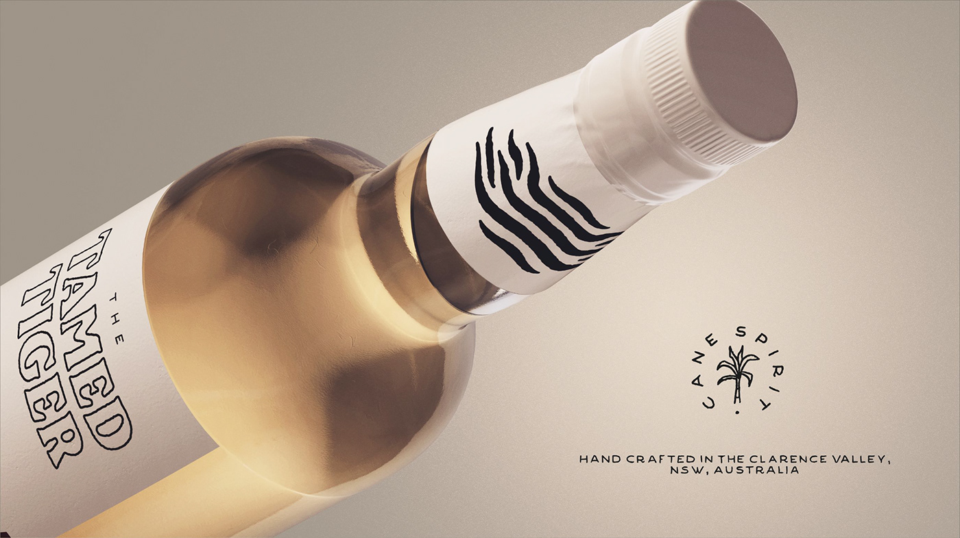 The Tamed Tiger Label Design - Bottle cap closeup