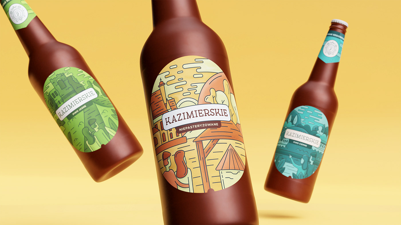 beer Label piwo ILLUSTRATION  ilustracja bottle drink productdesign Love