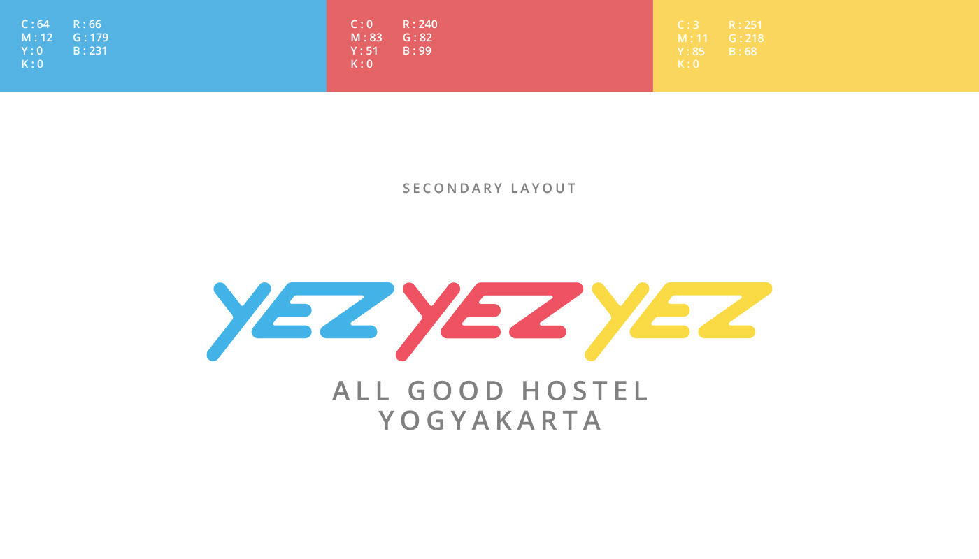 branding  Logo Design hostel yogyakarta yez yez yez Street Art 