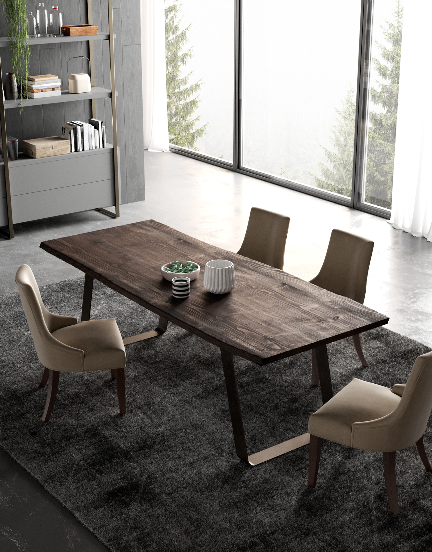 inspire rendering Interior design Classic sofa living bedroom table wardrobe