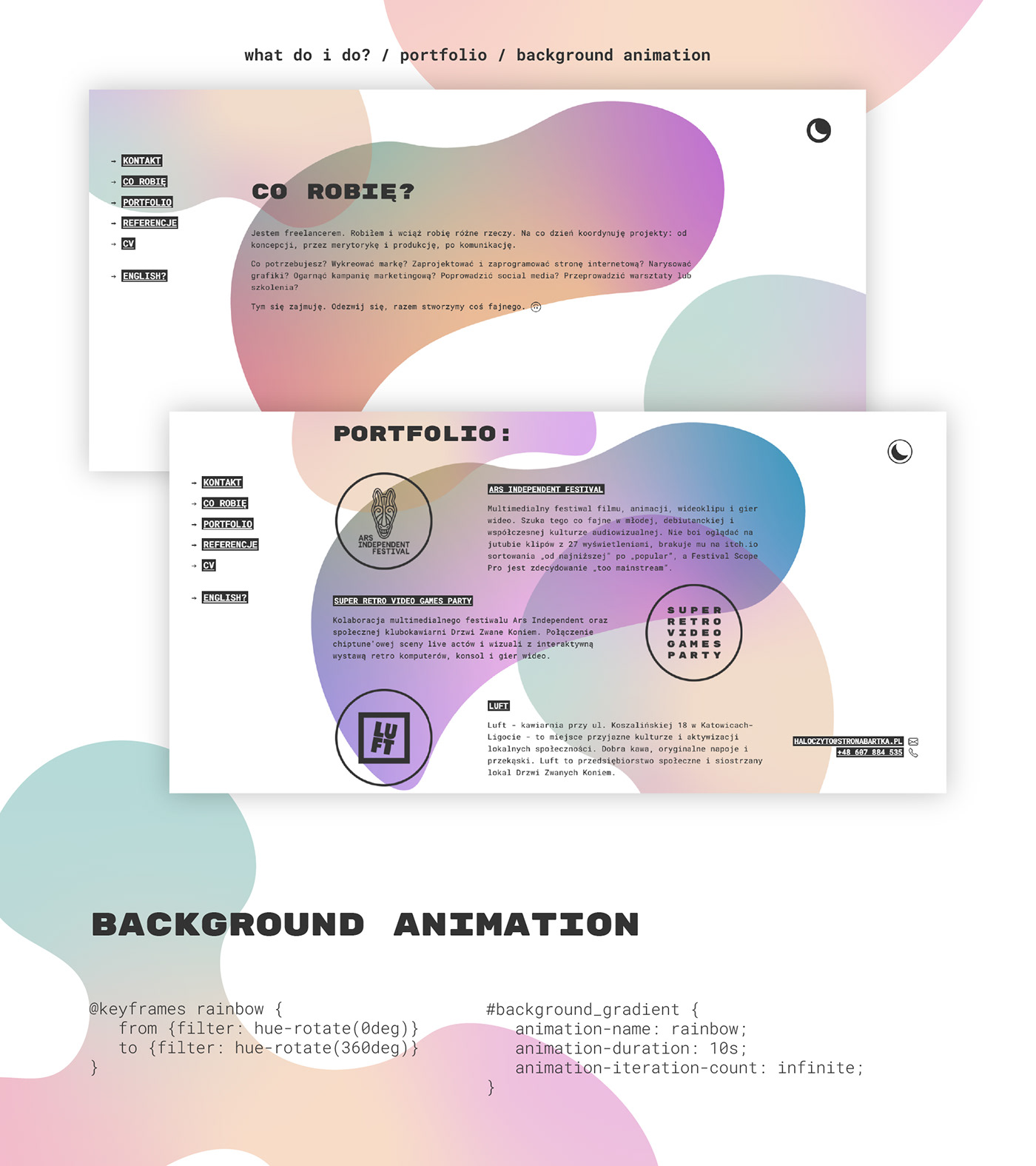 css gradient graphic design  HTML jquery Layout parallax UI ux Website