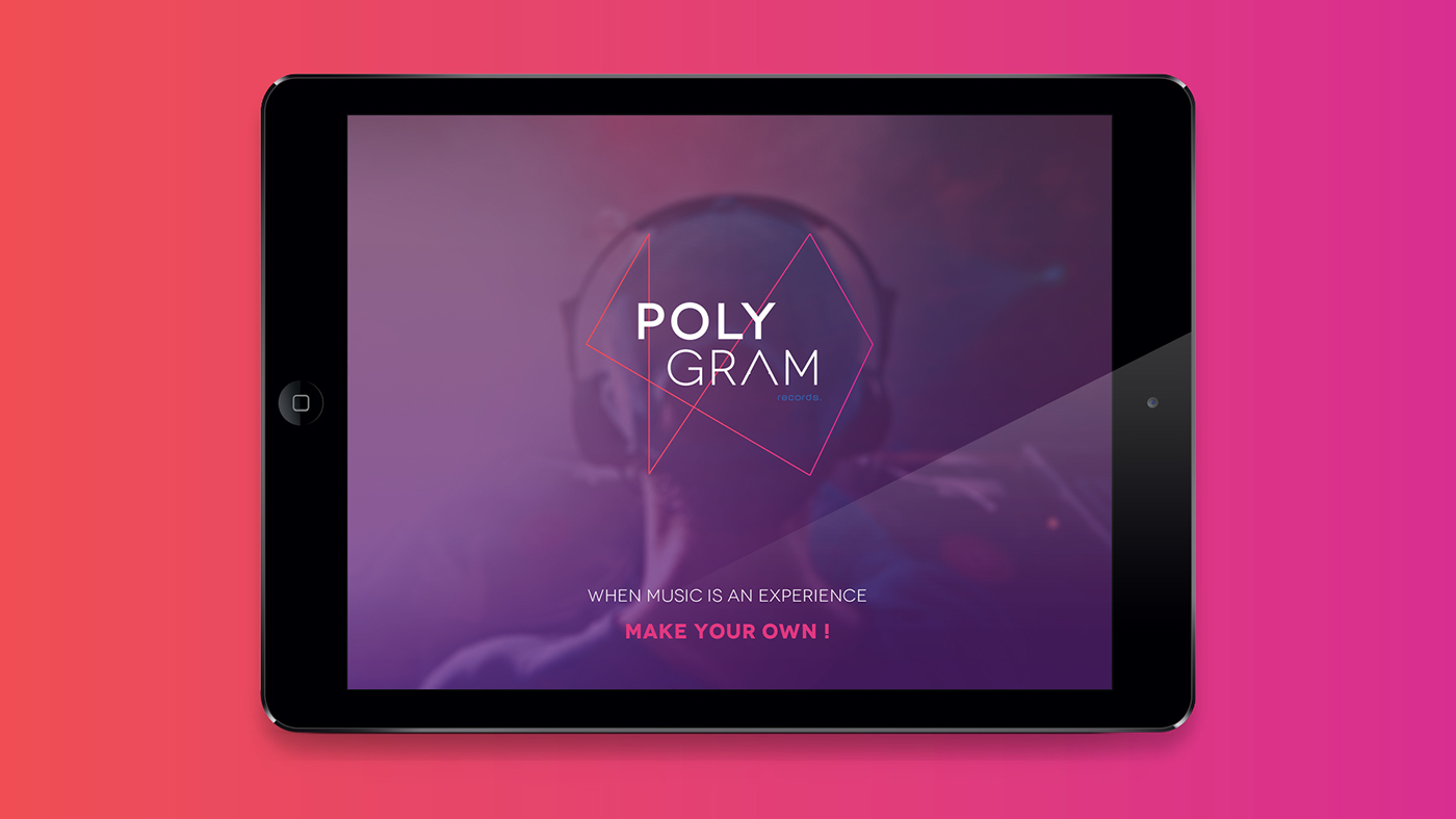 Label sound Streaming Polygram Records identity Visual Branding profile personnalisé Musique maison de disque plateforme modulable app Webdesign