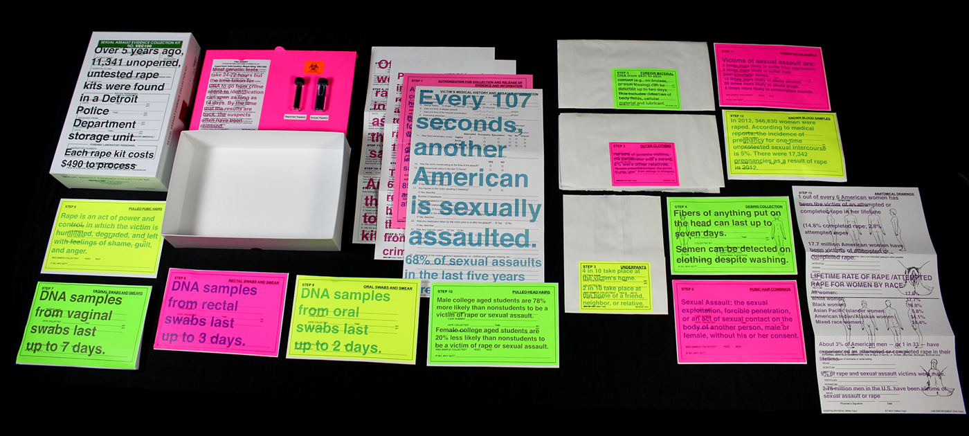 information design rape kit Data Interaction design  graphic design 