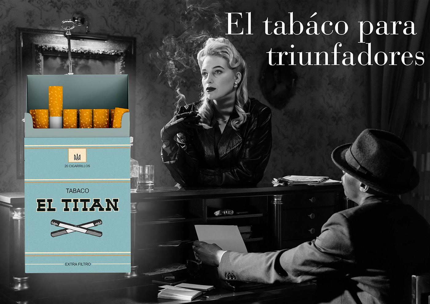 50s cartel cigarette diseño publicidad Retro smoke tabaco vintage woman