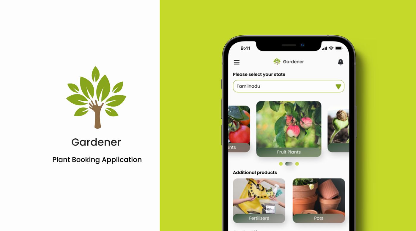 uiux Figma plants garden Case Study ui design UX design application Mobile app