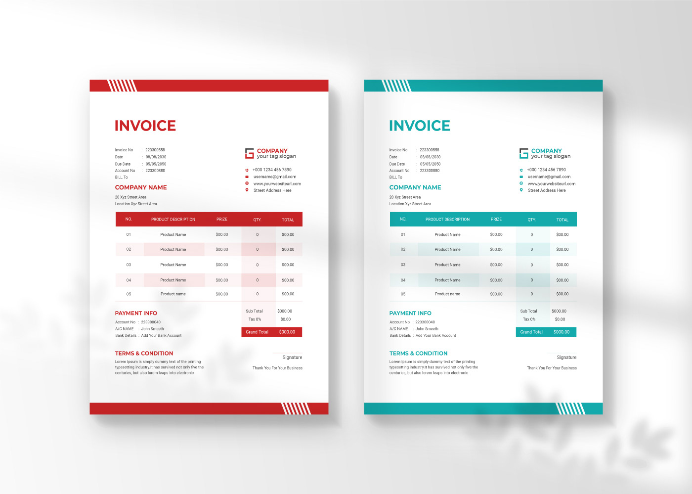 invoice Invoice Design Invoice Template invoices letterhead brand identity
