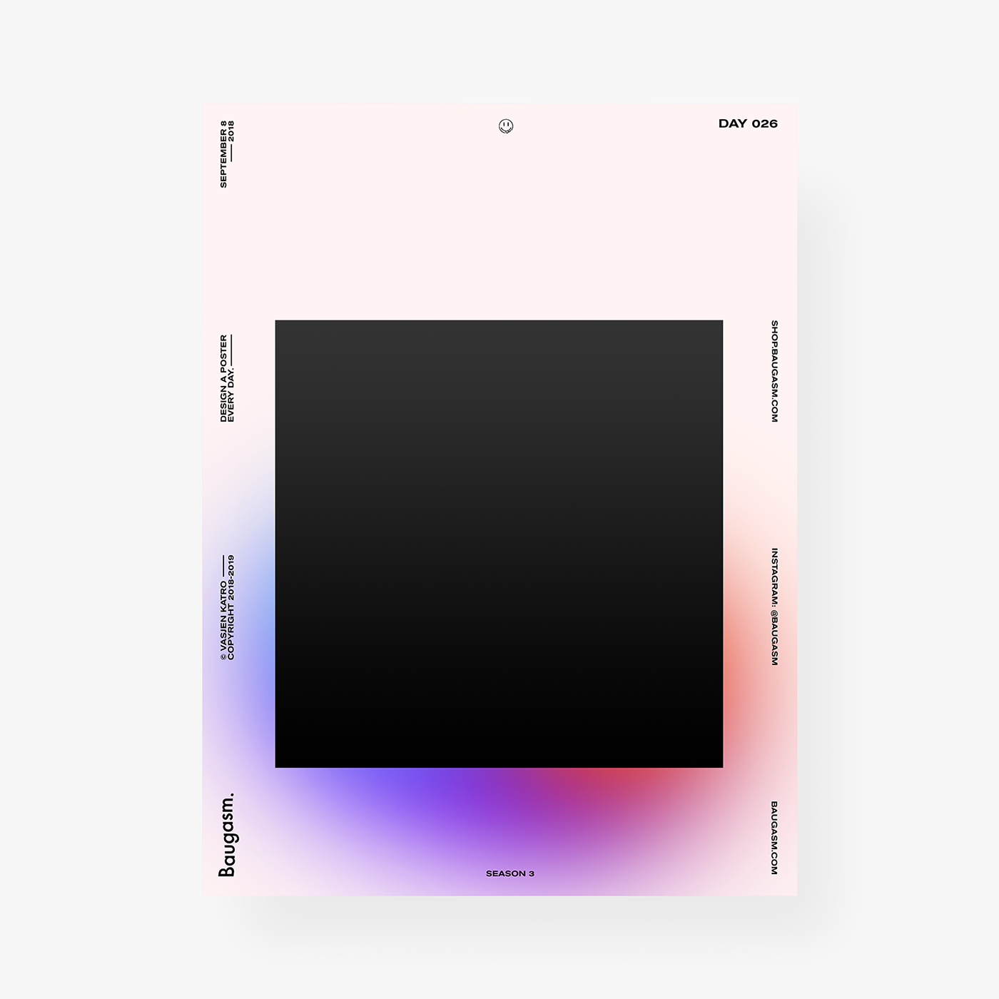 poster gradient Baugasm graphic design  abstract posters daily typography  