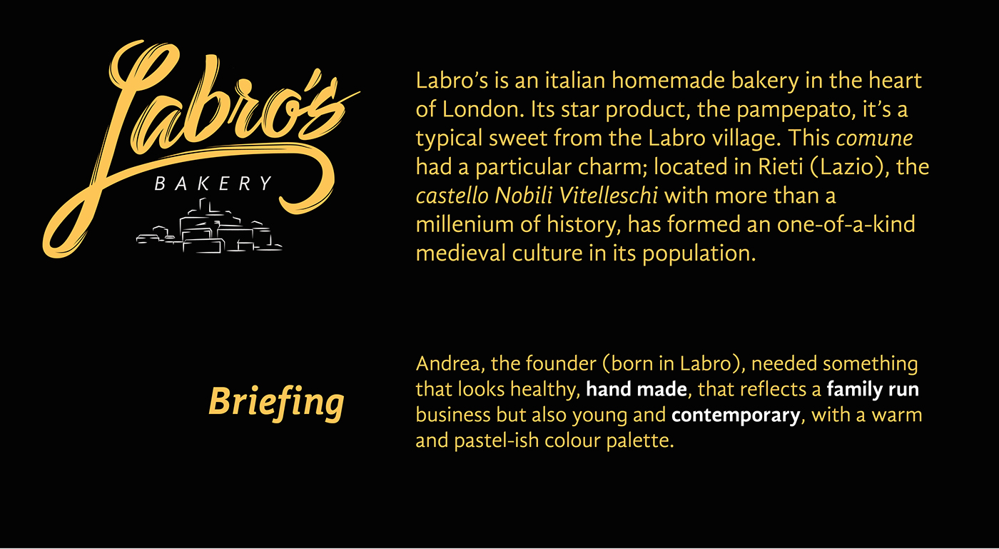 lettering brush pen Brand Design Calligraphy   Labro's Bakery hand made Type Sailor italia London
