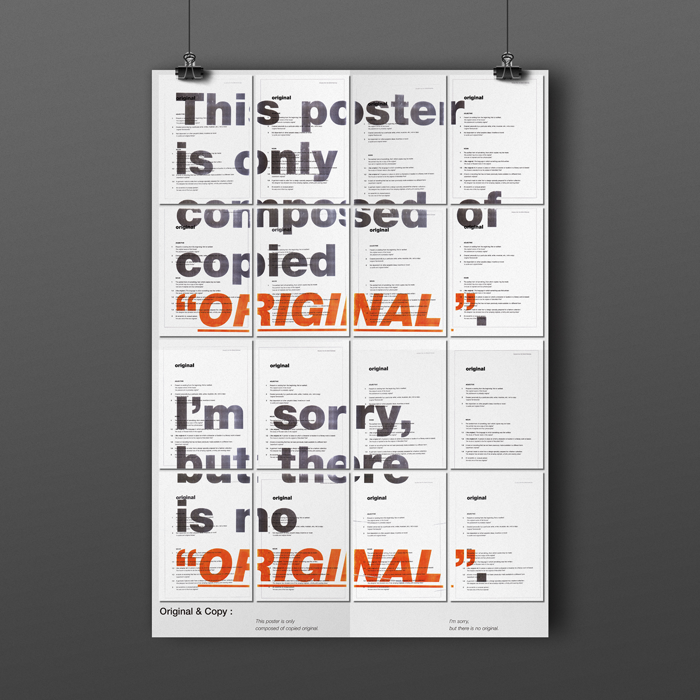 Original copy Weltformat poster