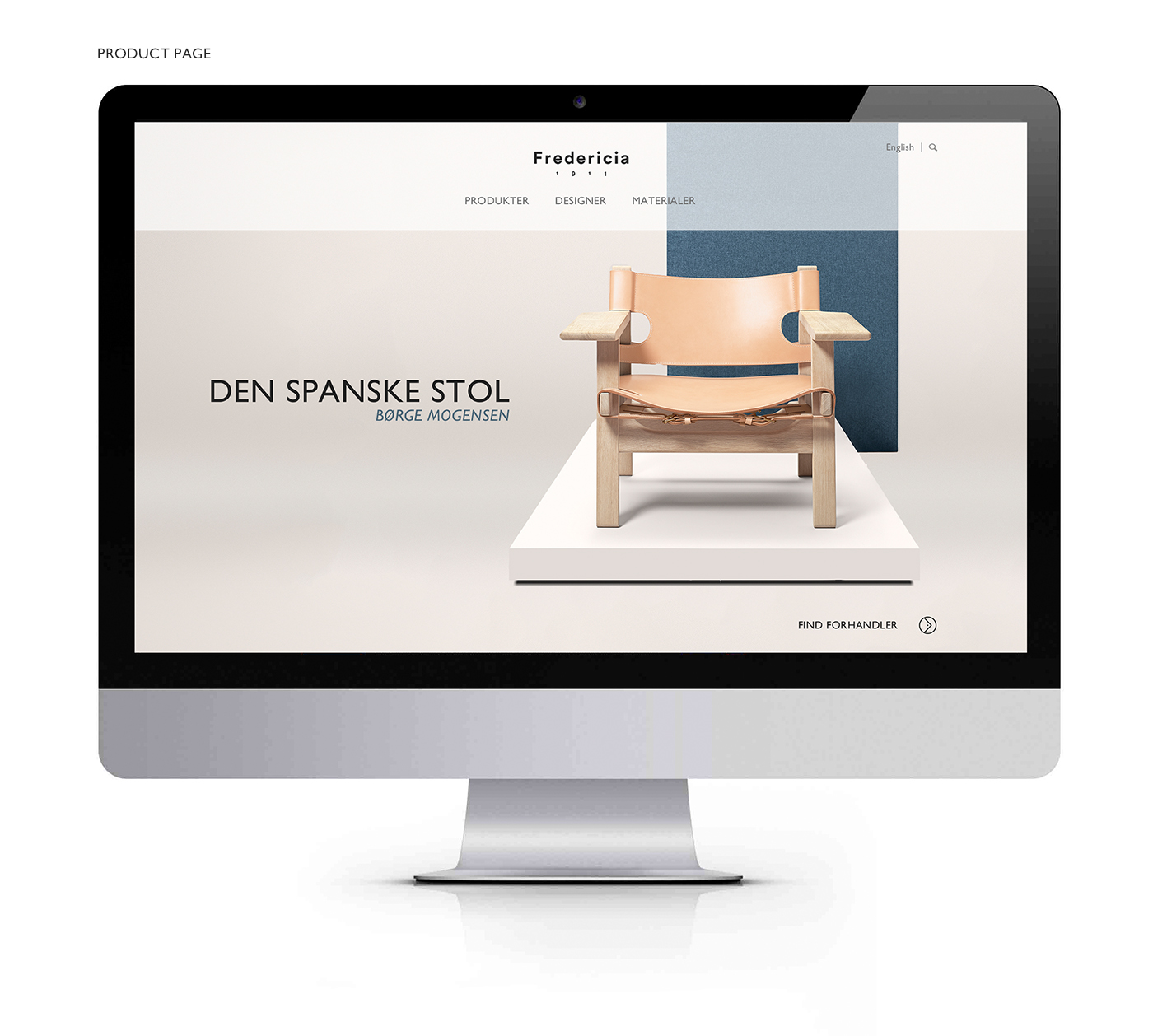 Webdesign Fredericia furniture graphic design  Minimalism Functionality