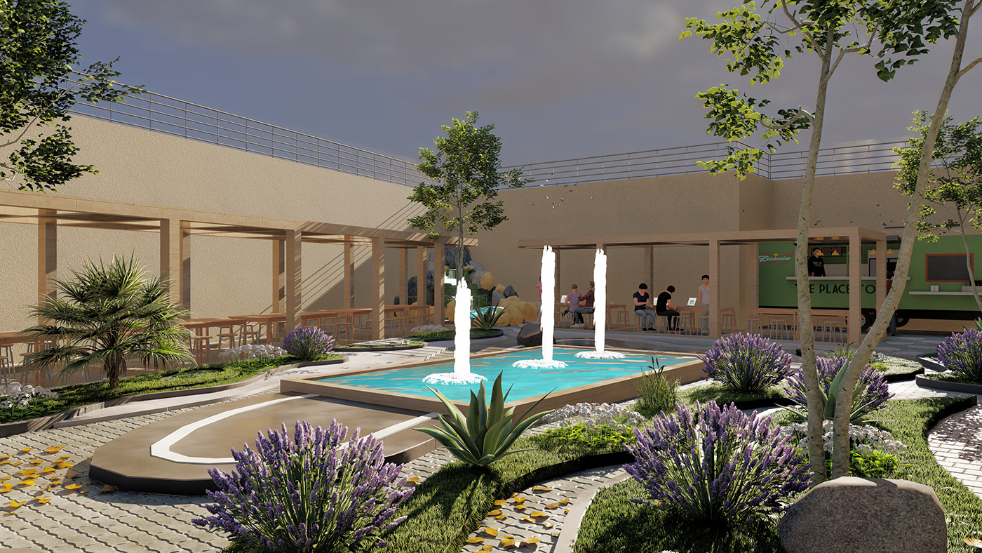 architecture 3D visualization Render archviz exterior Sustainability Landscape design modern