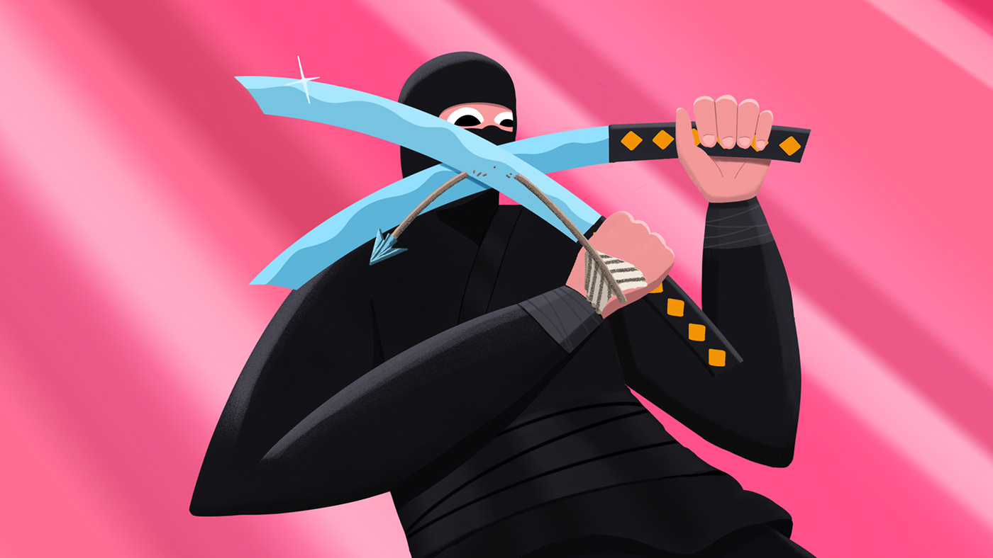 knives ninja portrait Swords