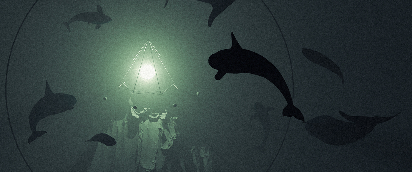 Ocean deep fish 3D cinema 4d realistic concept art