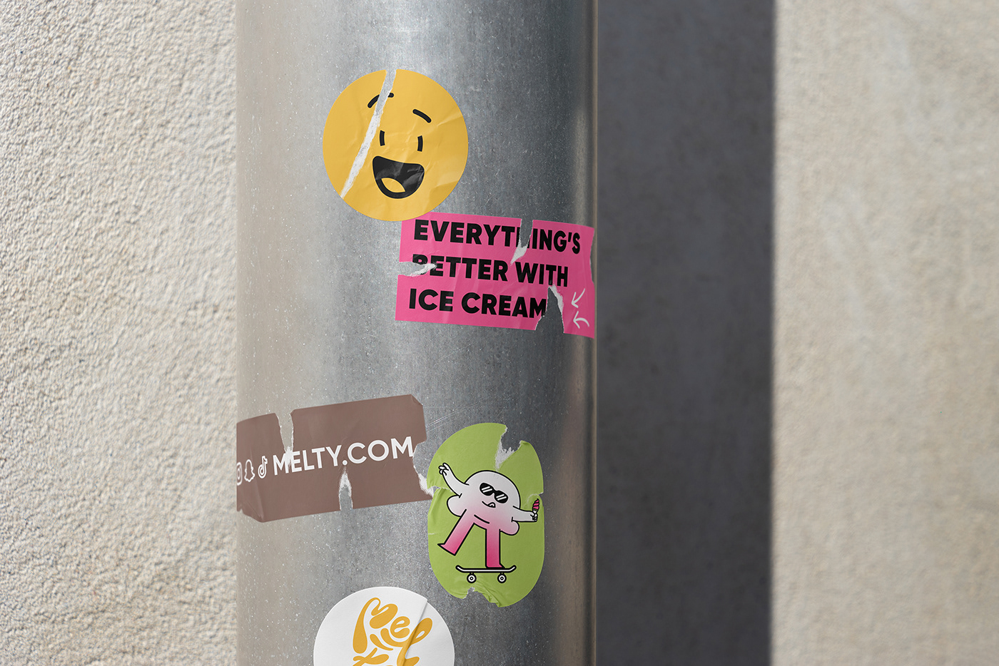 ice cream stickers, saudi arabia, ice cream packaging