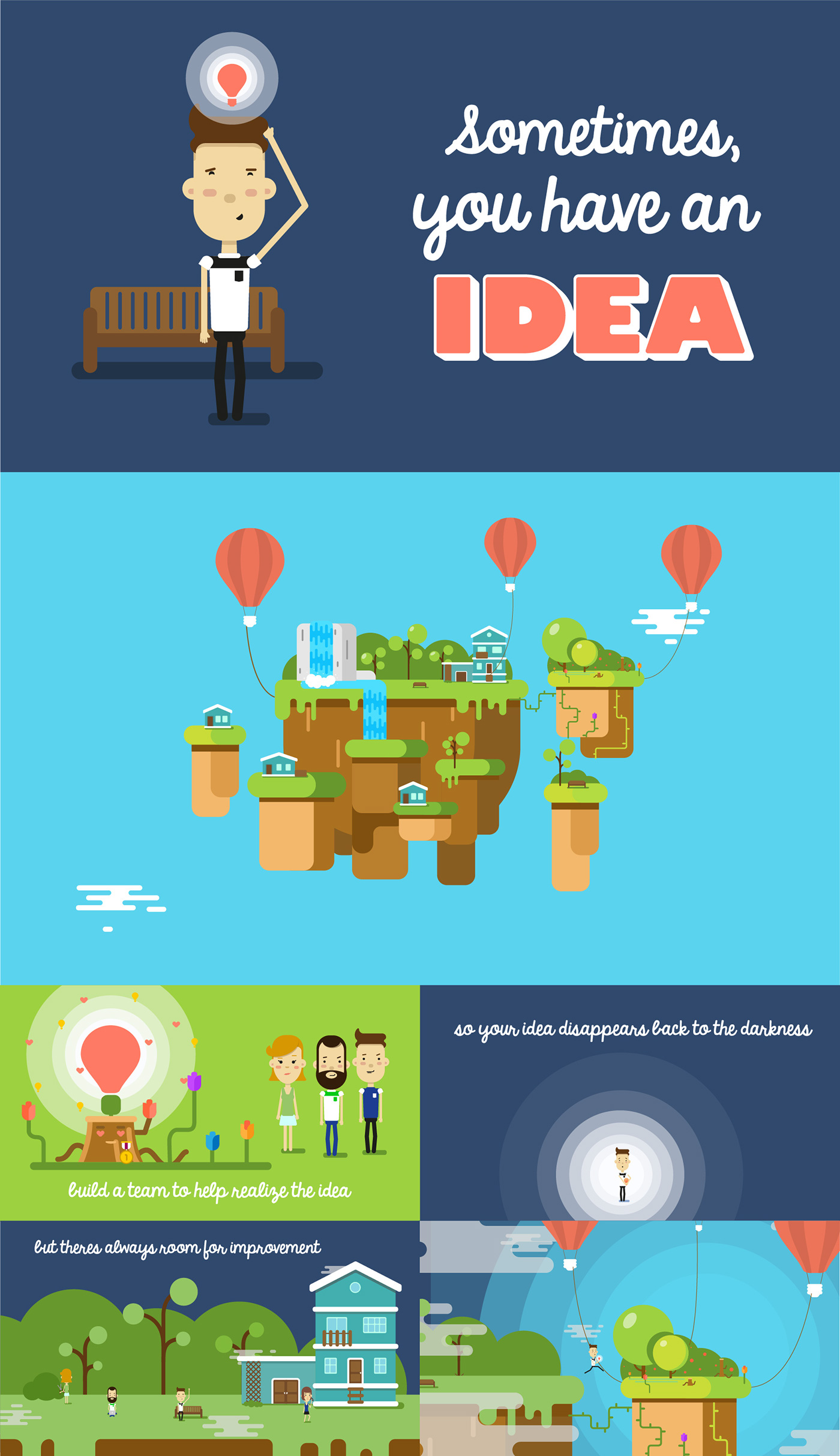 Island baloon tools Tree  idea grow Character Character design  storyboard SKY