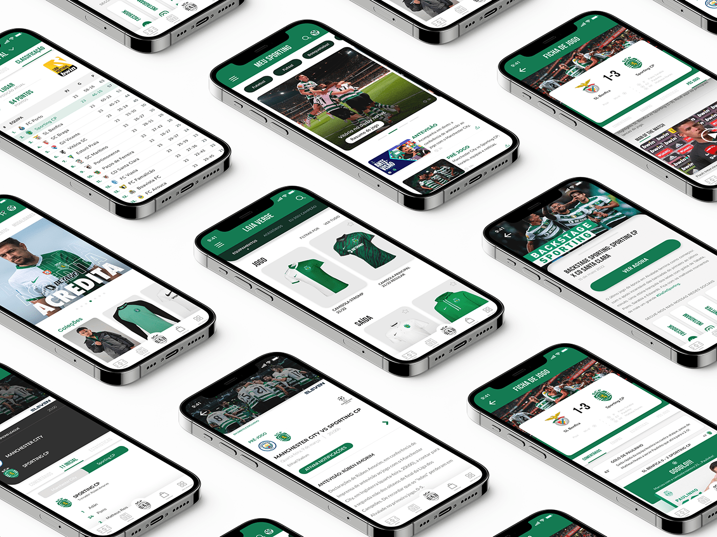 app design application design design de interação football football app Sporting CP Sports App ui design uiuxdesign