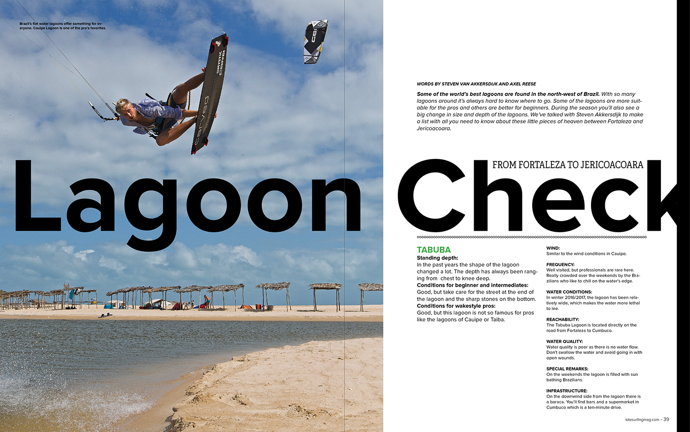 design magazine art editorial Layout kiteboarding