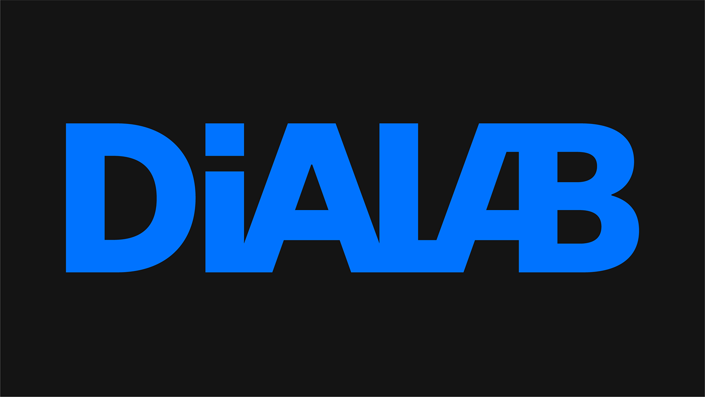 Visual identity project for DiALAB, an international audiovisual platform.
