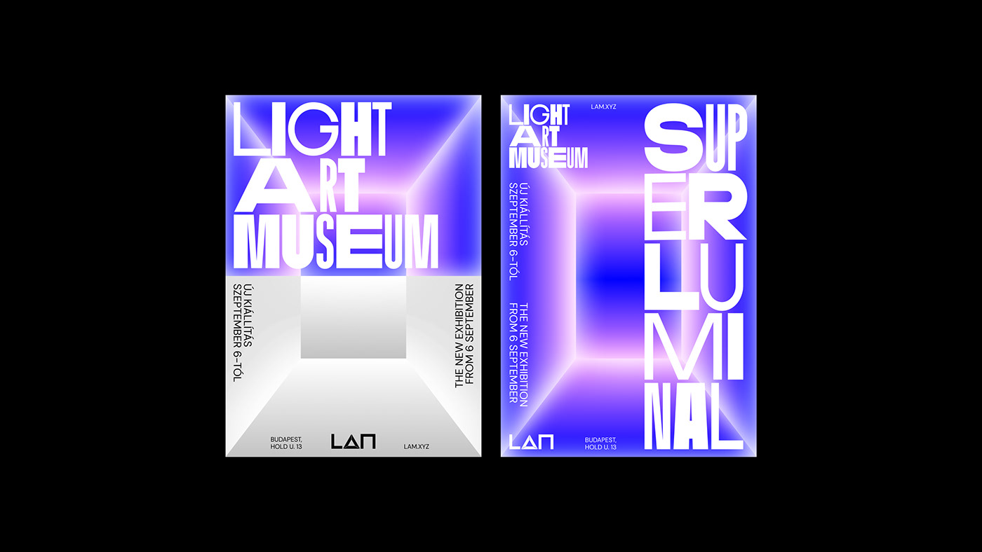 museum brand identity campaign Exhibition  budapest lightart cultural installation visual identity brand stategy