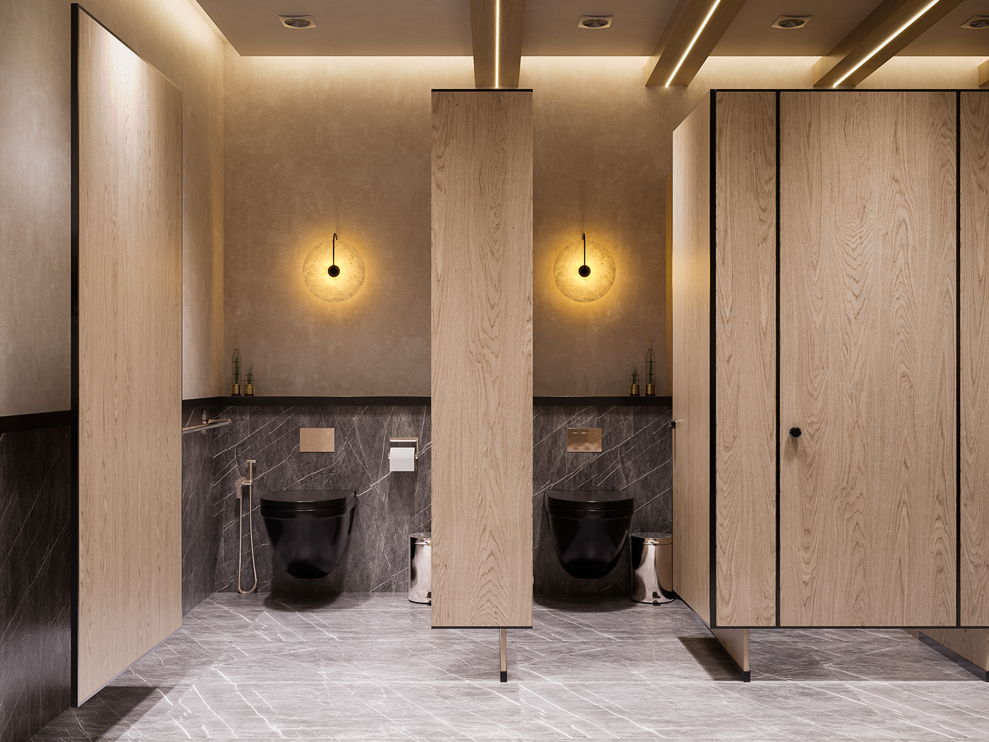 architecture bathroom concept contemporary interior design  puplic Restroom