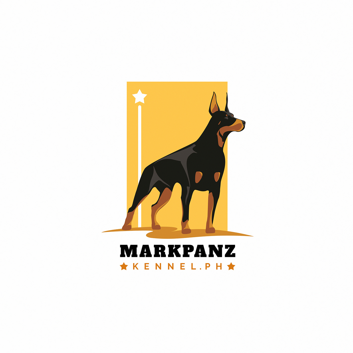 black concept doberman dog graphicdesign Illustrator logo photoshop yellow