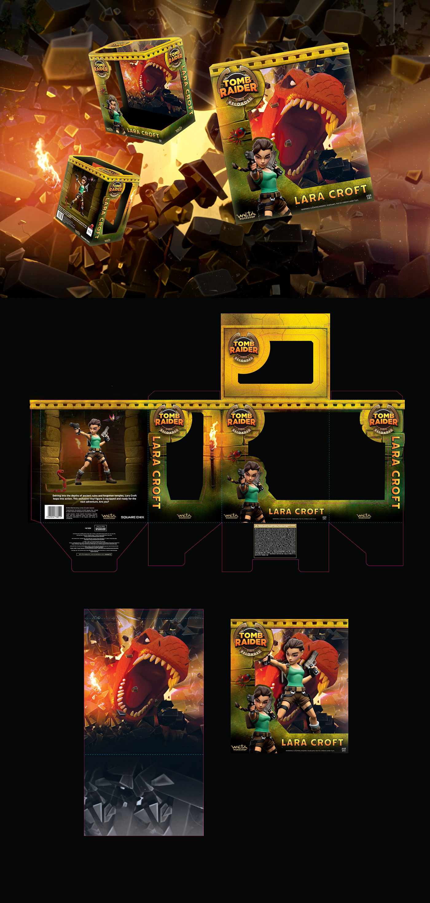 designer graphic design  Packaging Film   game lara croft