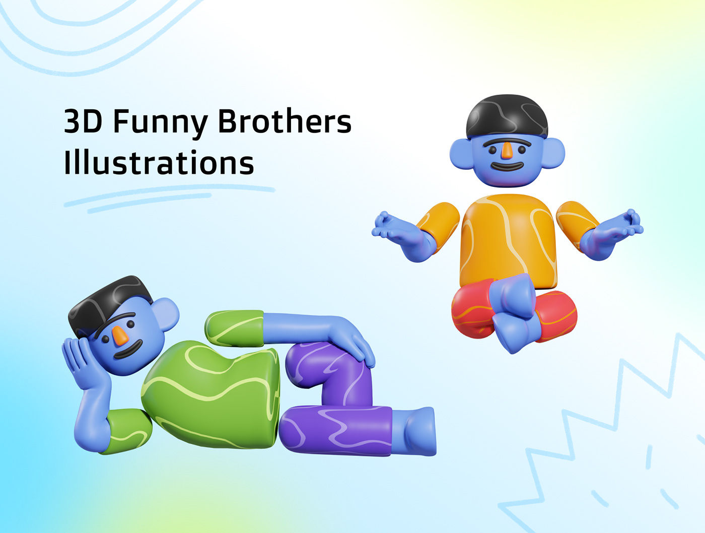 3D 3D Character 3D illustration 3d modeling 3D UI animation  blender blender 3d characters ui ux