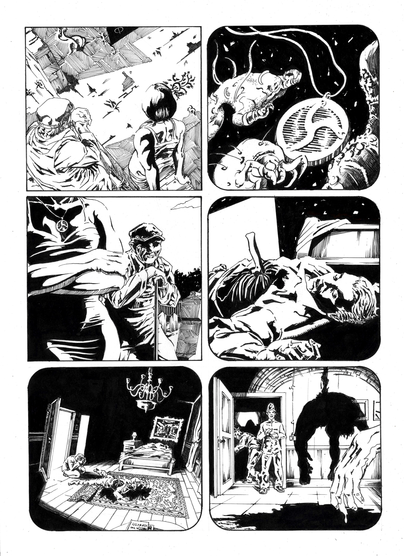 comics ink lineart horror draw storyboard comicbook