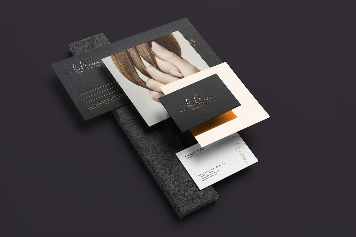 graphic design  Logo Design business card letterhead branding  redesign beauty salon boutique elegant