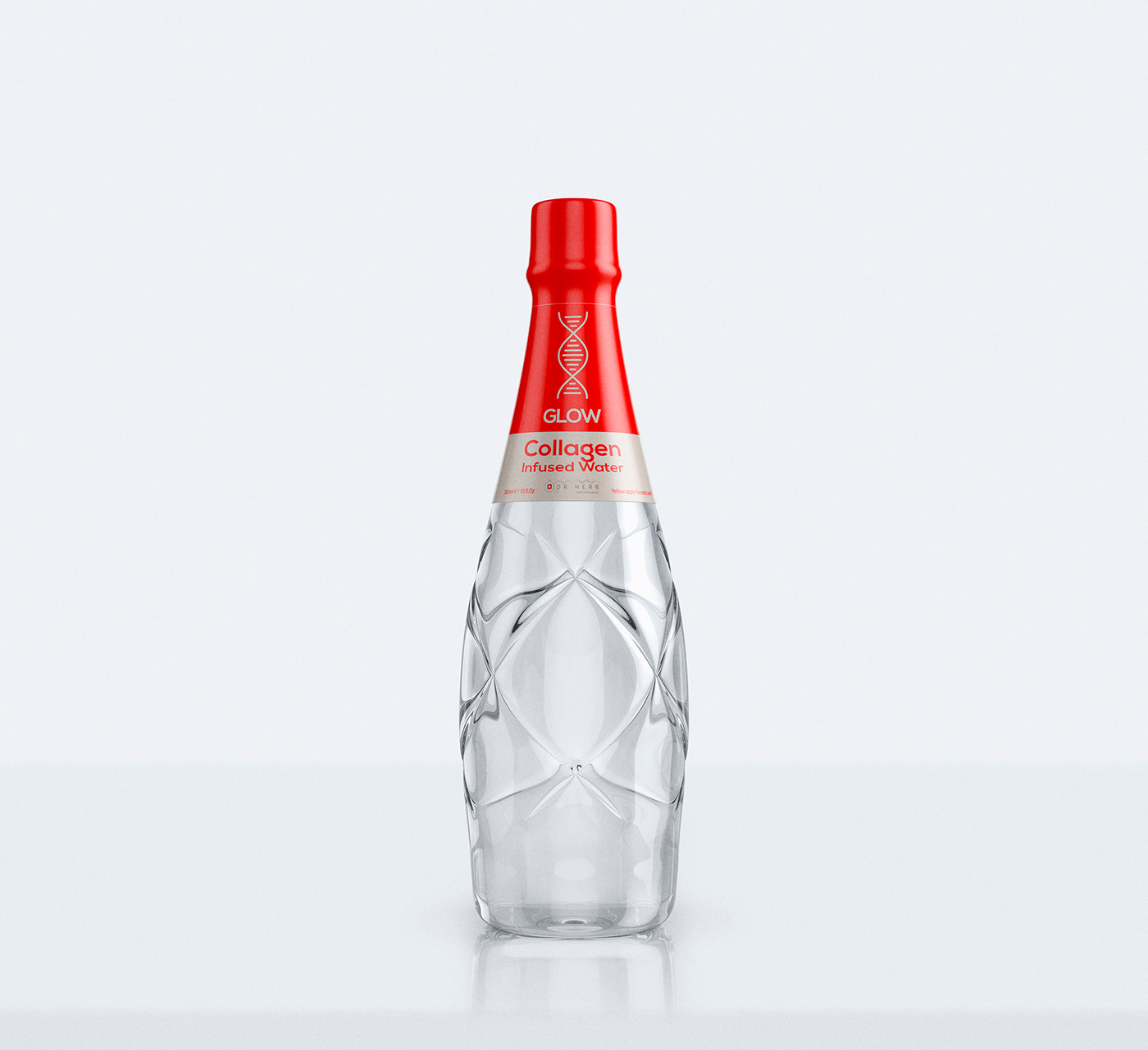 water Label Packaging bottle product box design cosmetics Packshot 3D