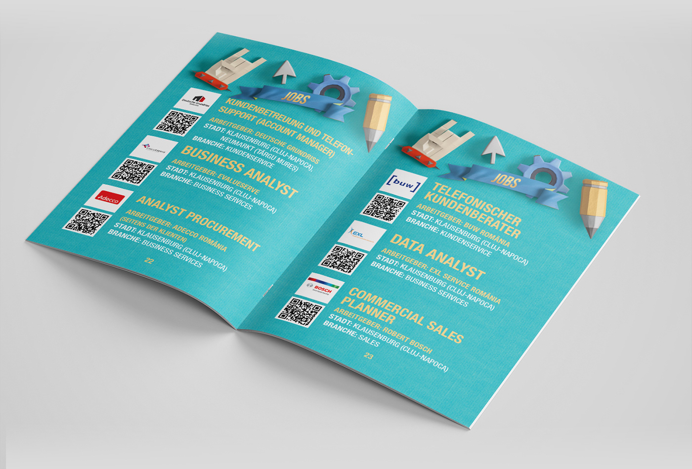 brochure Booklet MeinJob Jobs magazin magazine print design 