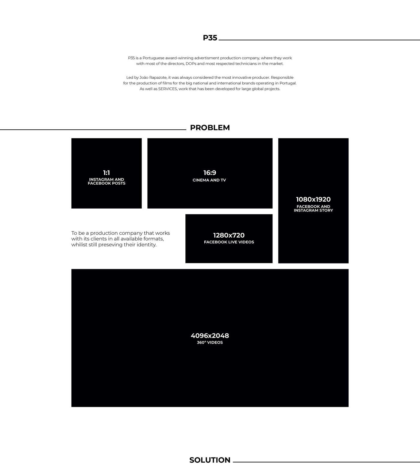 brand branding  Production minimalist video Formats modular Elastic logo black and white