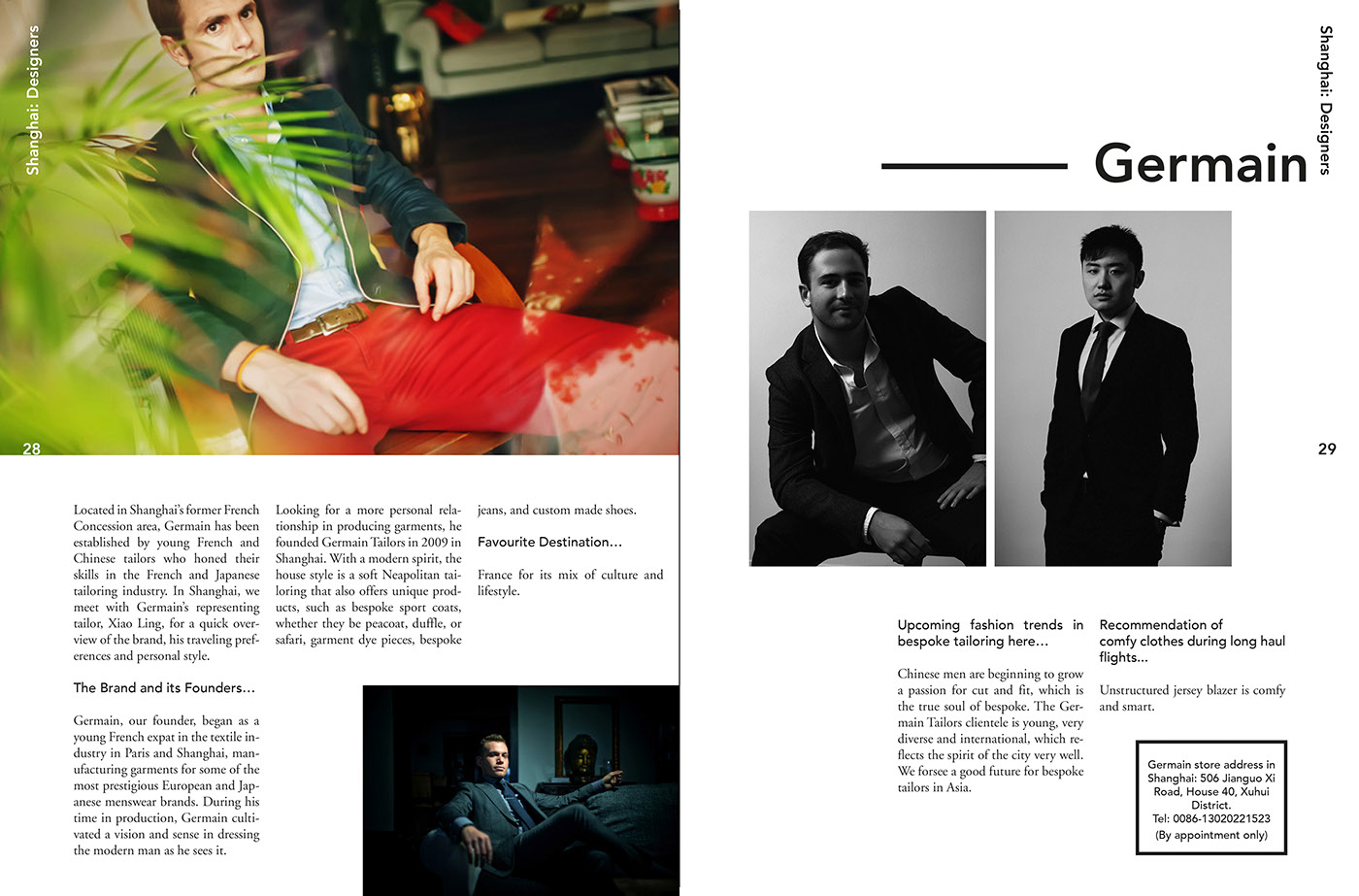 Fashion Designer magazine editorial publication Page Layouts typographic Travel